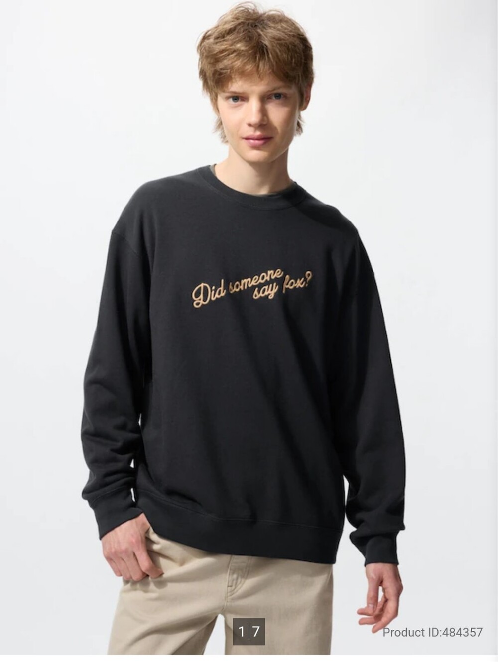 Uniqlo UT Disney Zootopia Nick Wilde Sweatshirt Black Size M